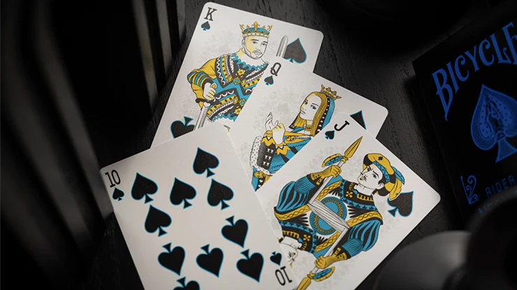 Bicycle Cool Blue Neon Rider Back Playing Cards - Image 3