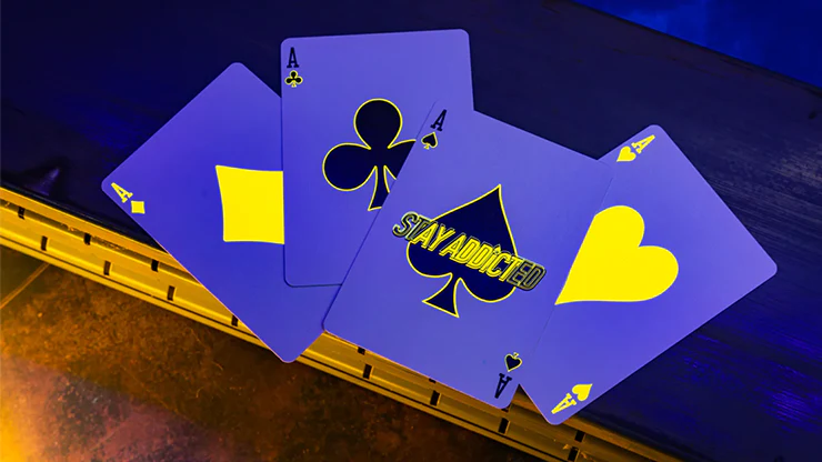 Bicycle Neon Rider Back Yellow-Starburst Deck Playing Cards - Image 2