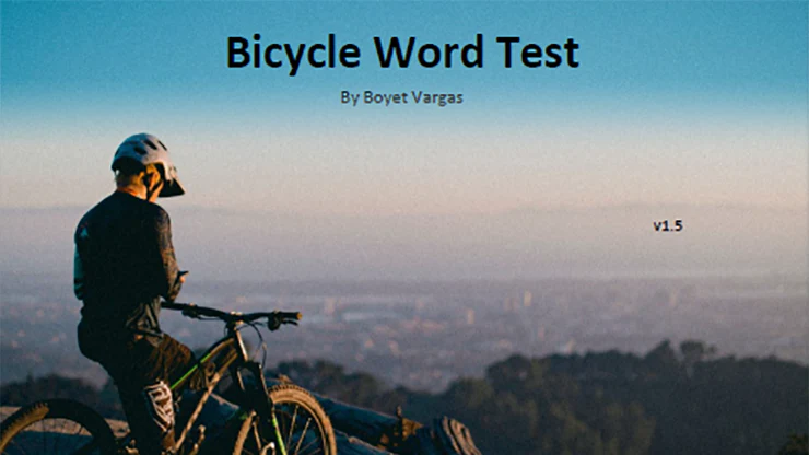 Bicycle Word Test by Boyet Vargas -Â ebook