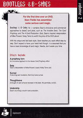 Bootlegs and B-Sides - Volume 2 by Sean Fields - DVD - Image 2