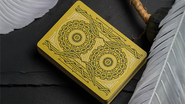 Celestial Valor Playing Cards by Giovanni Meroni(greenish yellow) - Image 3
