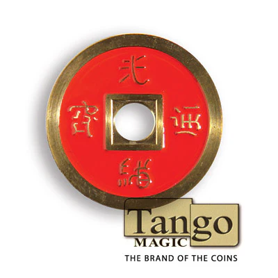 Chinese Coin (CH0019) Black & Red by Tango Magic - Tricks - Image 2