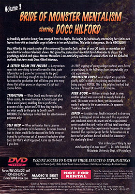 Docc Hilford: Bride Of Monster Mentalism Volume 3 - DVD - Image 2