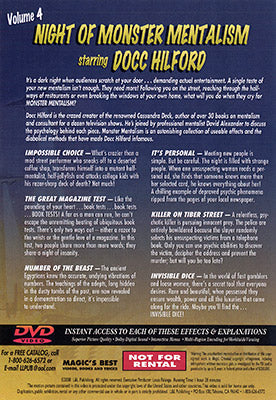 Docc Hilford: Night Of Monster Mentalism Volume 4 - DVD - Image 2