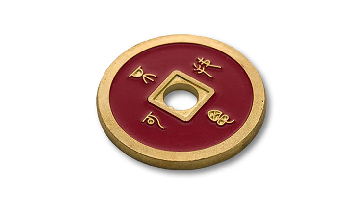 Dollar Size Chinese Coin (Black and Red) by Tango (CH037) - Image 2