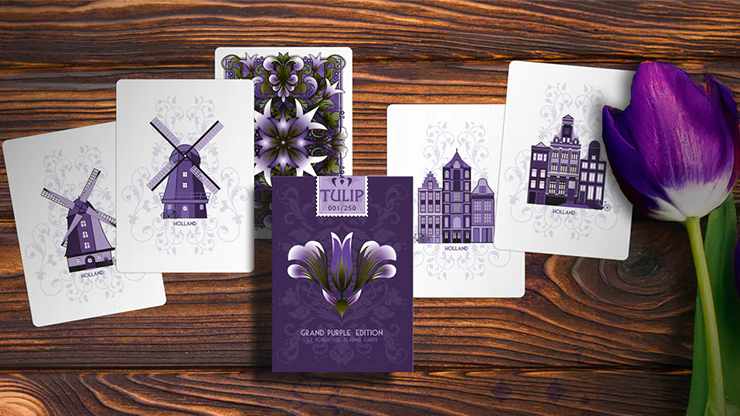 Grand Tulip Purple Playing Cards by Dutch Card House Company - Image 3