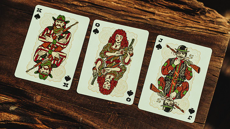Gunslingers Poker (Red) Playing Cards - Image 6