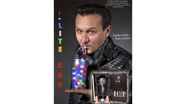 I-Lite Cup V2 (Red) by Victor Voitko (Gimmick and Online Instructions) - Trick