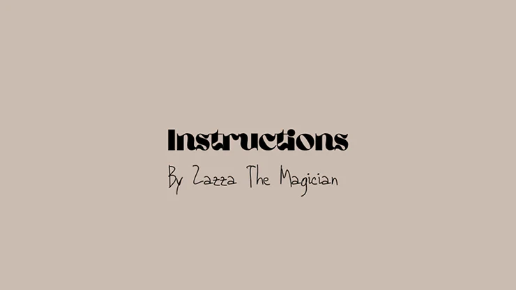 INSTRUCTIONS by Zazza The Magician - Video Download