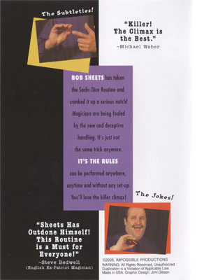 It's The Rules ( DICE ROUTINE ) by Bob Sheets - DVD - Image 2