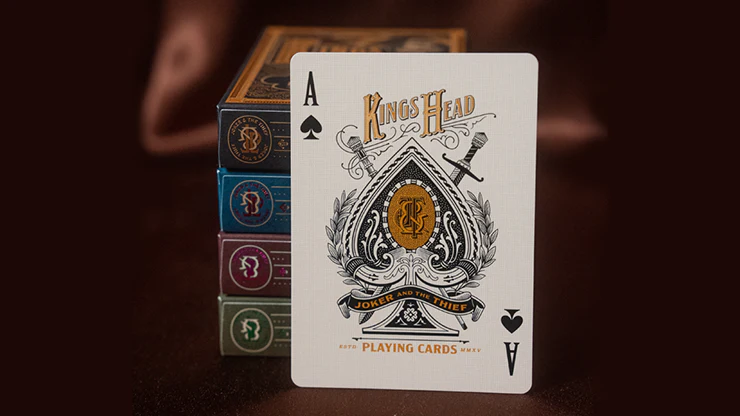 King's Head (Black and Gold Foil) Playing Cards by Joker and the Thief - Image 5