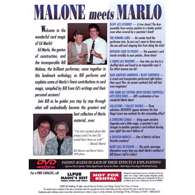 Malone Meets Marlo #1 by Bill Malone - DVD - Image 2
