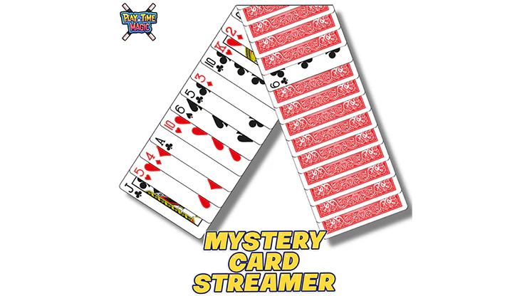 Mystery Card Streamer (Red 6 of Clubs) by PlayTime Magic DEFMA - Image 2
