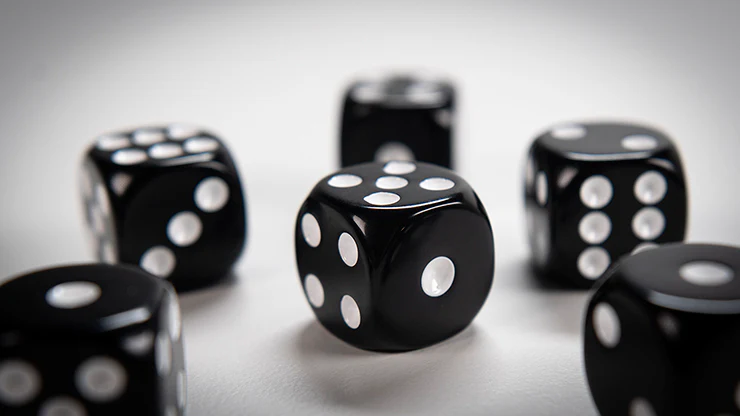 NON GIMMICKED DICE 6 PACK/BLACK by Tony Anverdi - Trick - Image 3