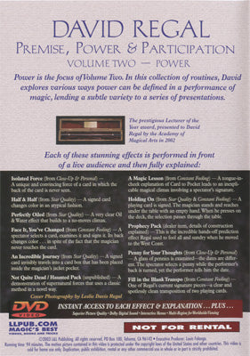 Premise Power & Participation Vol. 3 by David Regal and L & L Publishing - DVD - Image 2