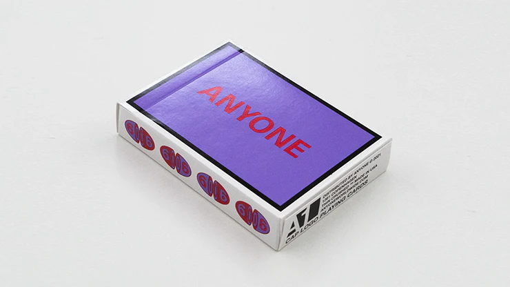 Purple/Red Cap Logo ANYONE Playing Cards
