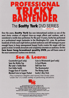 Scotty York Vol.1 - Professional Trick Bartender - DVD - Image 2
