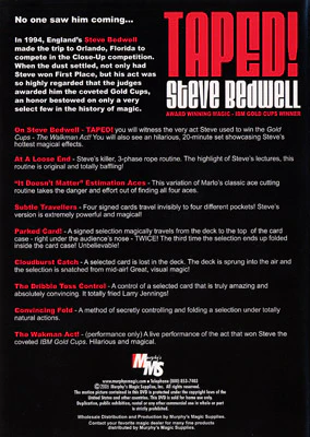 Taped! by Steve Bedwell - DVD - Image 2