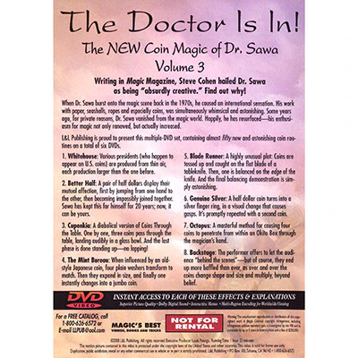 The Doctor Is In - The New Coin Magic of Dr. Sawa Vol 3 - DVD - Image 2