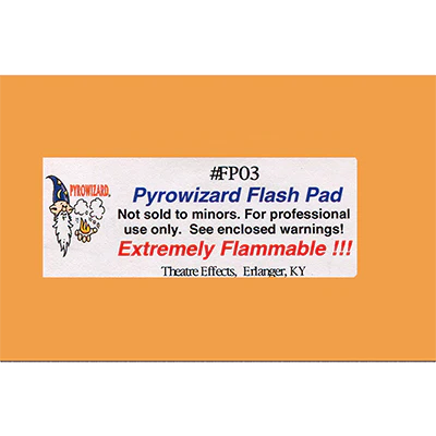 Theatre Effects Pyrowizardâ„¢ Flash Paper Sheets - 2"x3" 20 sheets