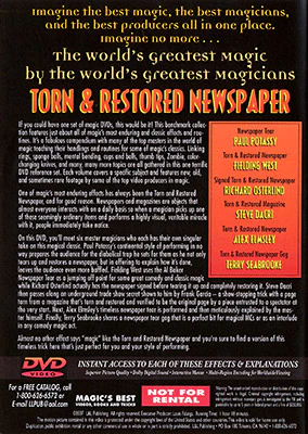 World's Greatest Magic: Torn And Restored Newspaper - DVD - Image 2